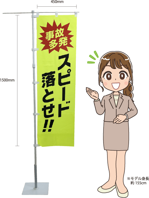 のぼりのサイズ感について