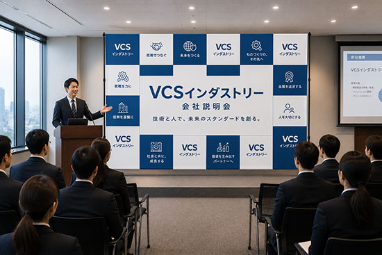 バナースクリーンは、様々な説明会でも大活躍！