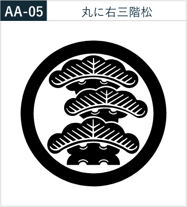 丸に右三階松