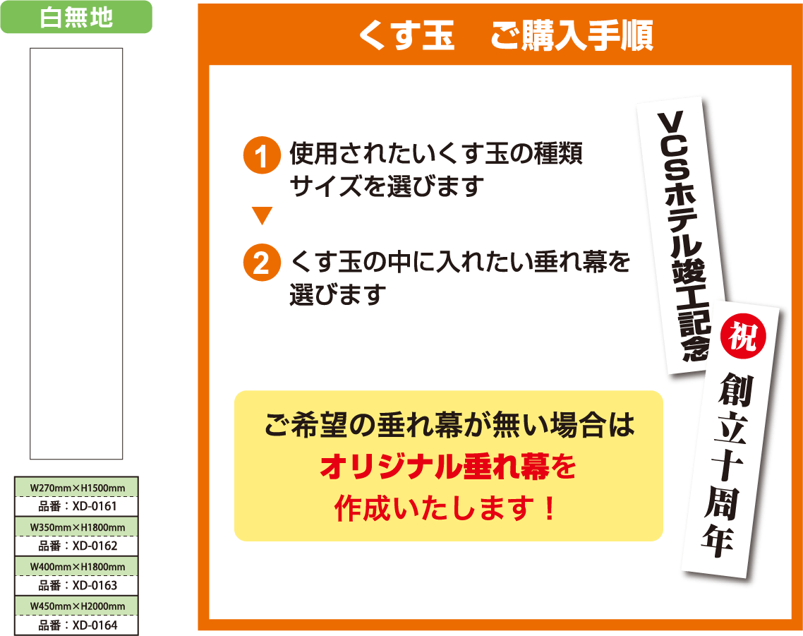 規格品垂れ幕について