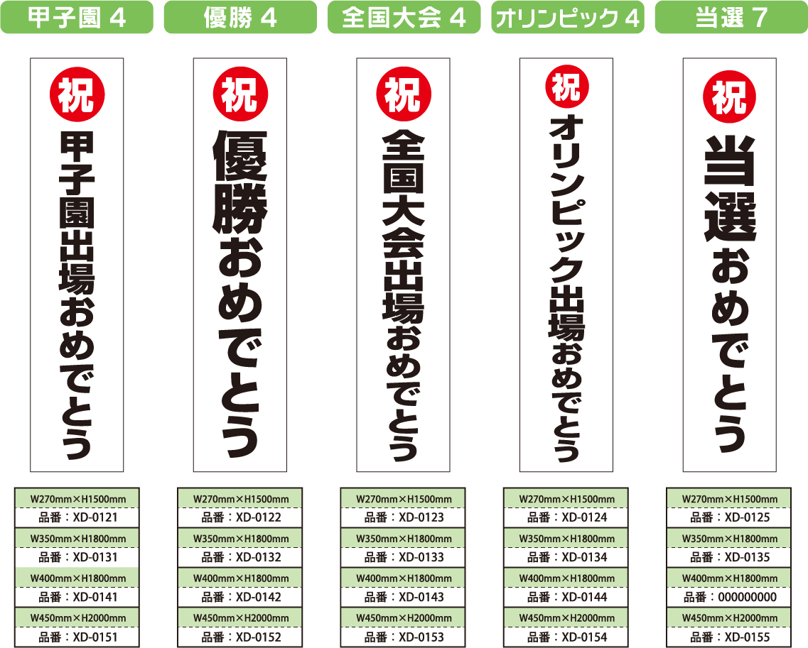 規格品垂れ幕について