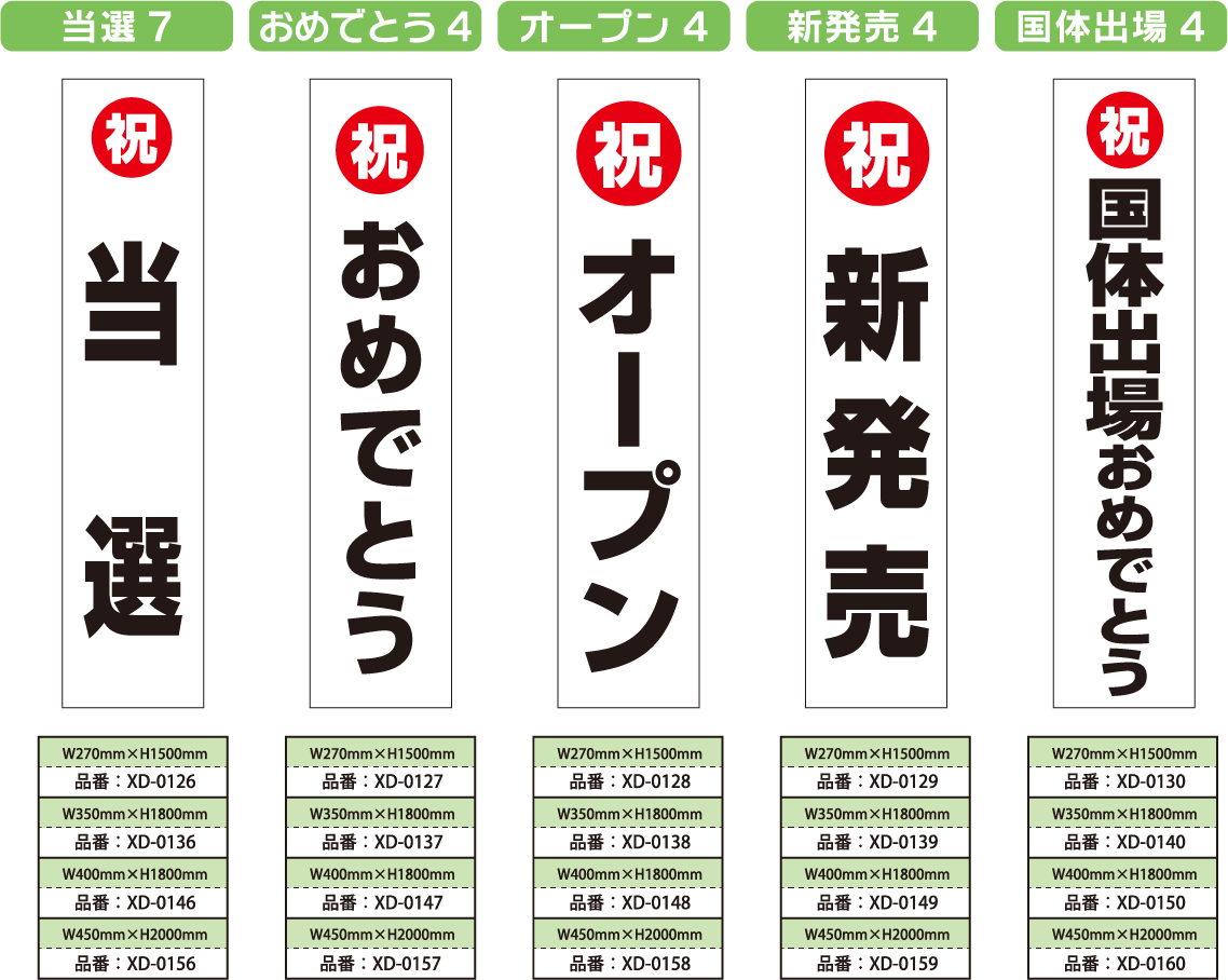 規格品垂れ幕について