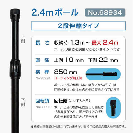 2.4m特殊ポールについて2